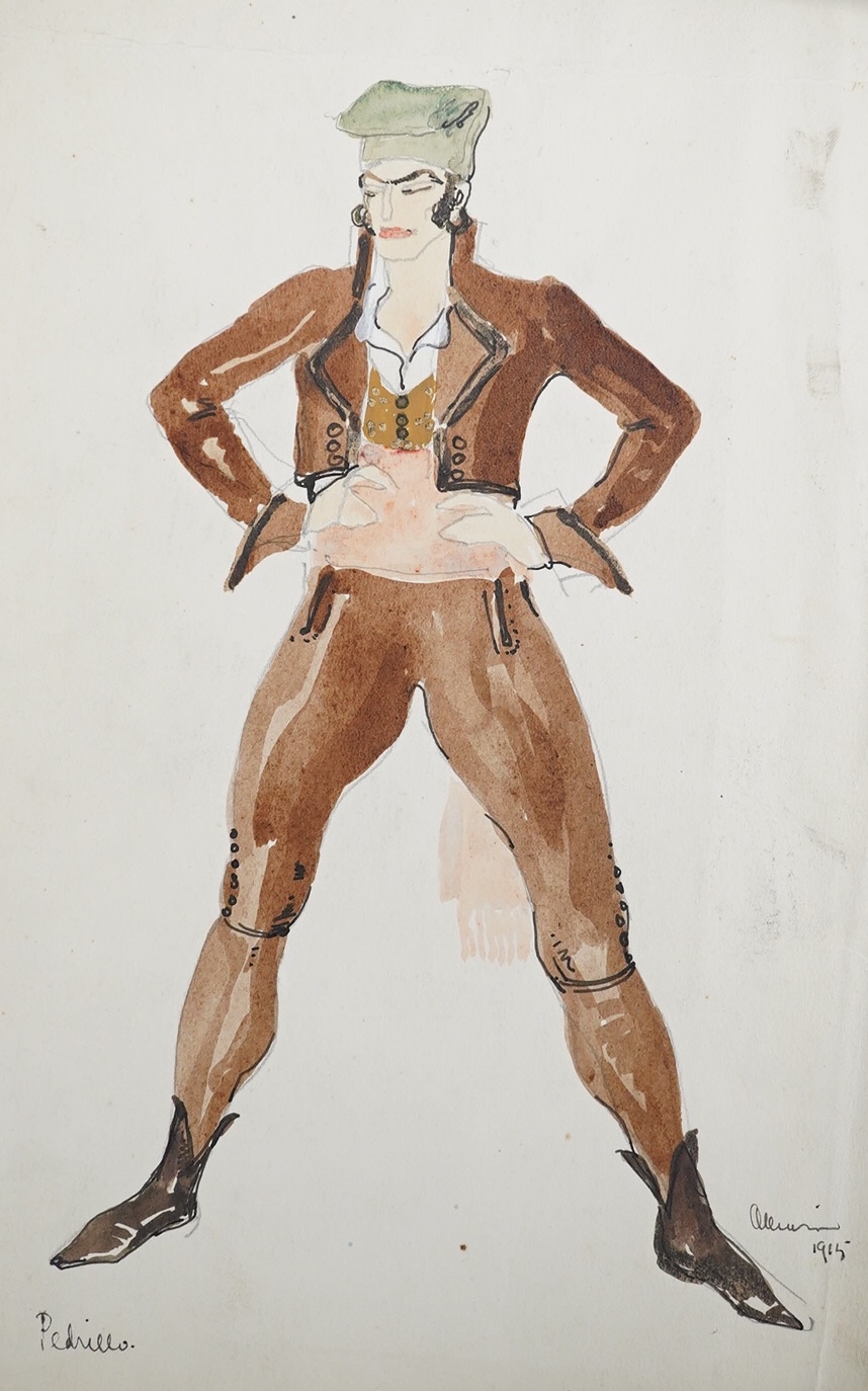 Adrian Paul Allinson ROI (1890-1959), watercolour from the artists sketch book, Portrait, signed. Condition - fair